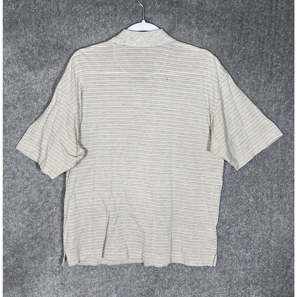 Nike Golf Polo Shirt Mens Size‎ Medium Striped Collared Cotton Short Sleeve - Picture 2 of 9